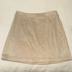 Abercrombie Women's Beige Suede Mini Skirt Size XS